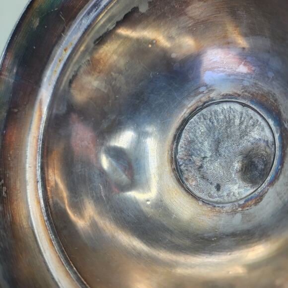 Antique Meriden Britannia Co Silver Plated Butter Dish Victorian Floral 3.5"h - Picture 8 of 9